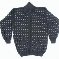 블랙 알파카 스웨터
