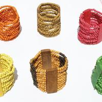 Bracelets de perles en bois
