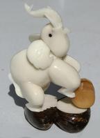 Elephant tagua figurine