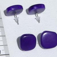 Tagua square earrings