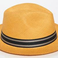 Sombrero de paja de toquilla naranja