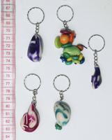 Painted tagua keychains