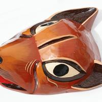 Dog wooden mask
