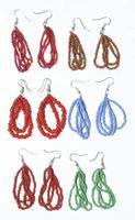 Colored beaded earrings