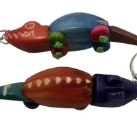 Caiman Crocodrile - Ecuadorian Tagua Keychains