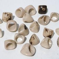White tagua rings